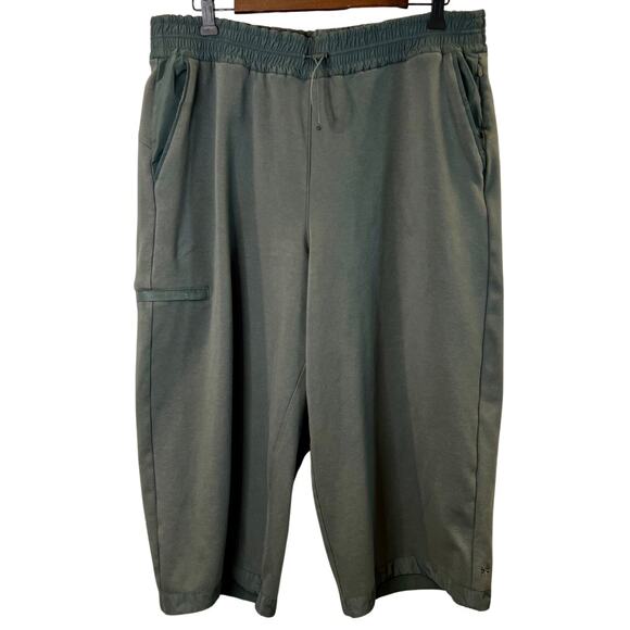 Athleta Women’s Green Cropped Wide Leg Pants Size 1X - Picture 1 of 6